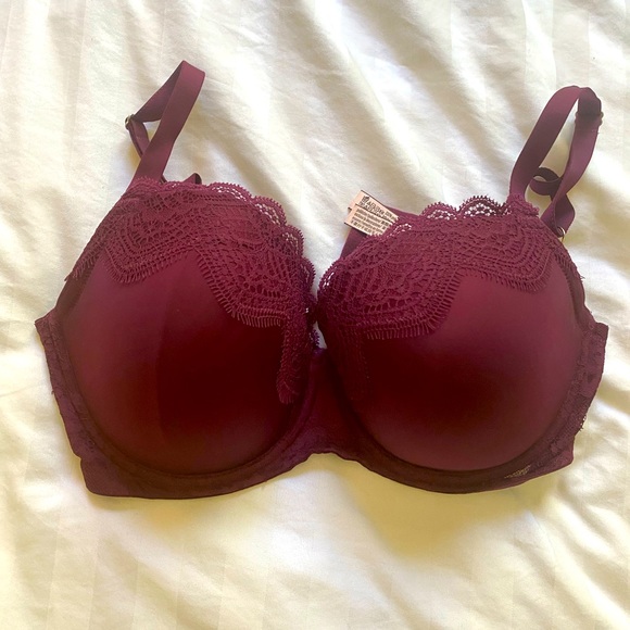Victoria’s Secret Lightly Lined Burgundy Demi Bra - Picture 1 of 3